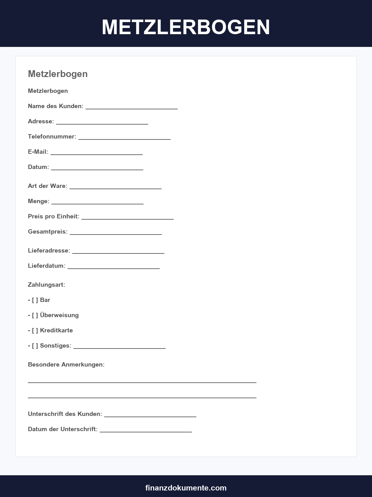 Metzlerbogen Vorlage