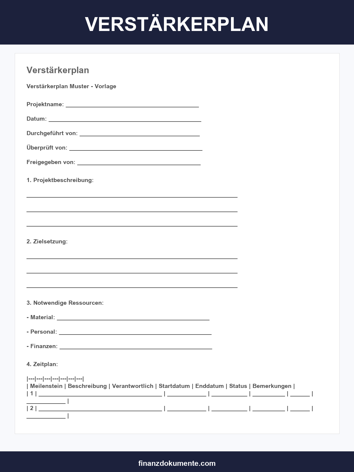 Verstärkerplan Vorlage